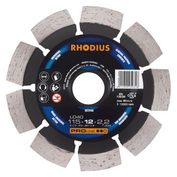 RHODIUS LD40 DIAMANTSLIJPSCHIJF 115MM X 2,2MM