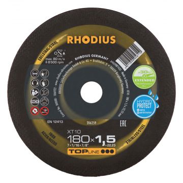 RHODIUS XT10 DOORSLIJPSCHIJVEN 180 X 1,5 MM, 25 STUKS