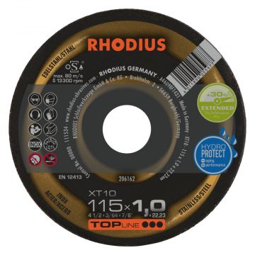 RHODIUS XT10 DOORSLIJPSCHIJVEN 115 X 1,0 MM, 50 STUKS