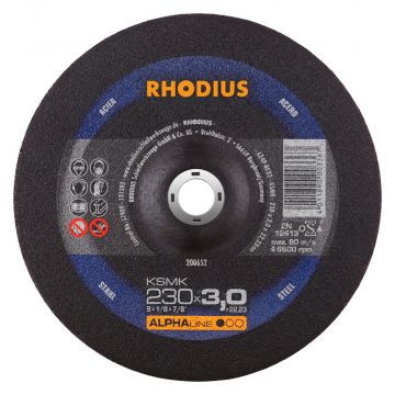 RHODIUS KSMK DOORSLIJPSCHIJVEN 230 X 3,0 MM, 25 STUKS