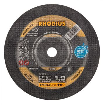 RHODIUS XT38 DOORSLIJPSCHIJVEN 230 X 1,9 MM, 25 STUKS