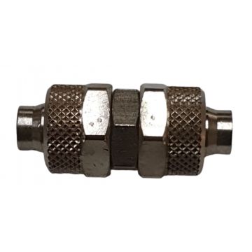 PERSLUCHT RECHTE VERBINDER 2X (6X4)MM. METAAL