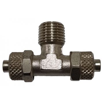 PERSLUCHT T-STUK 1/8U- 2X  (6X4)MM METAAL