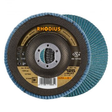RHODIUS LAMELLENSCHIJVEN F3 125MM KORREL 80, 5 STUKS