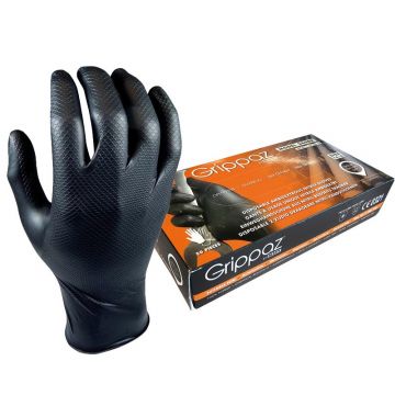 GRIPPAZ HANDSCHOEN ZWART 246BK  MAAT XXL 50 STUKS IN DOOS