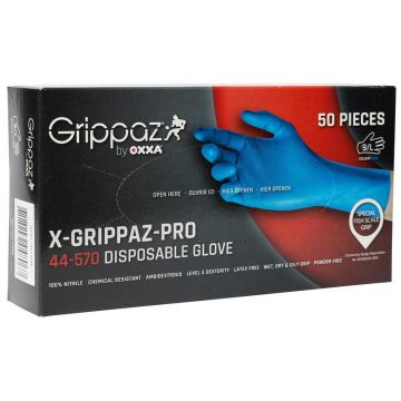 GRIPPAZ HANDSCHOEN BLAUW 246BL  MAAT S 50 STUKS IN DOOS