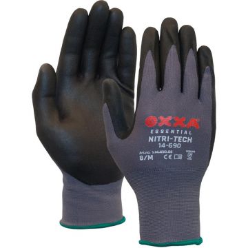 HANDSCHOEN OXXA 14-690  PU/NITRIL ZW MT 10