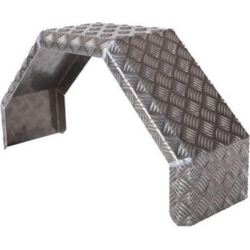 Spatscherm enkel as aluminium 230mm x 800mm hoekig model