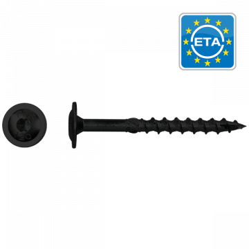 Tellerkopschroeven Zwart 6x30 T30 - 100 stuks