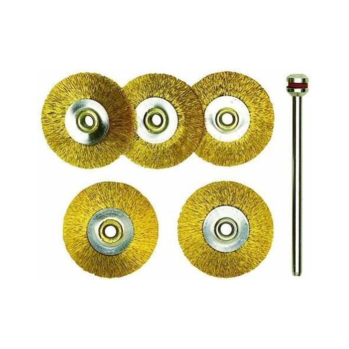 SCHIJFBORSTELS MESSING Ø 22 MM, 5 ST. + HOUDER main product photo