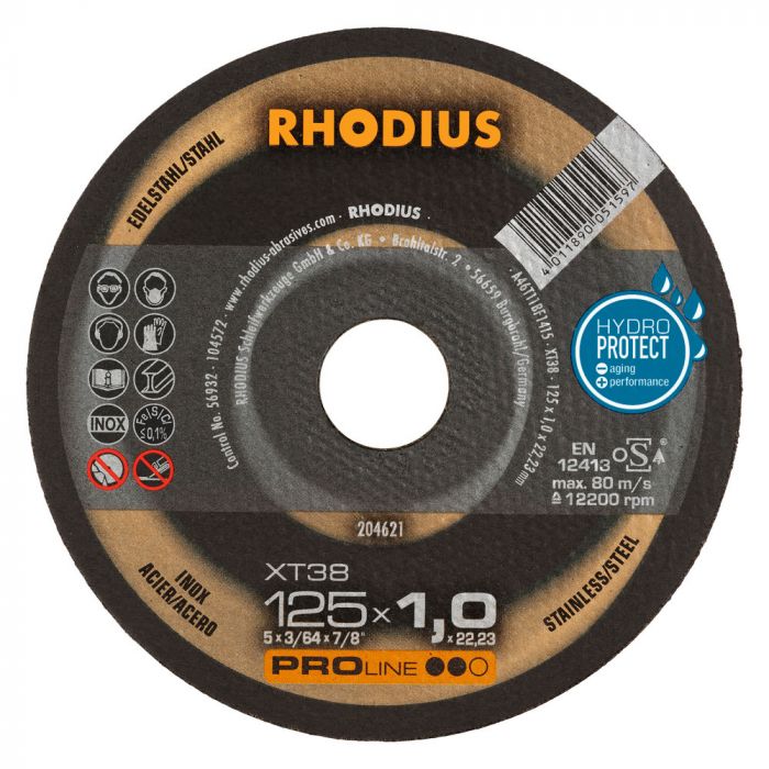 RHODIUS XT38 DOORSLIJPSCHIJVEN 125 X 1,0 MM, 25 STUKS main product photo