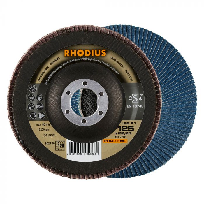 RHODIUS LAMELLENSCHIJVEN F1 125MM KORREL 120, 10 STUKS main product photo