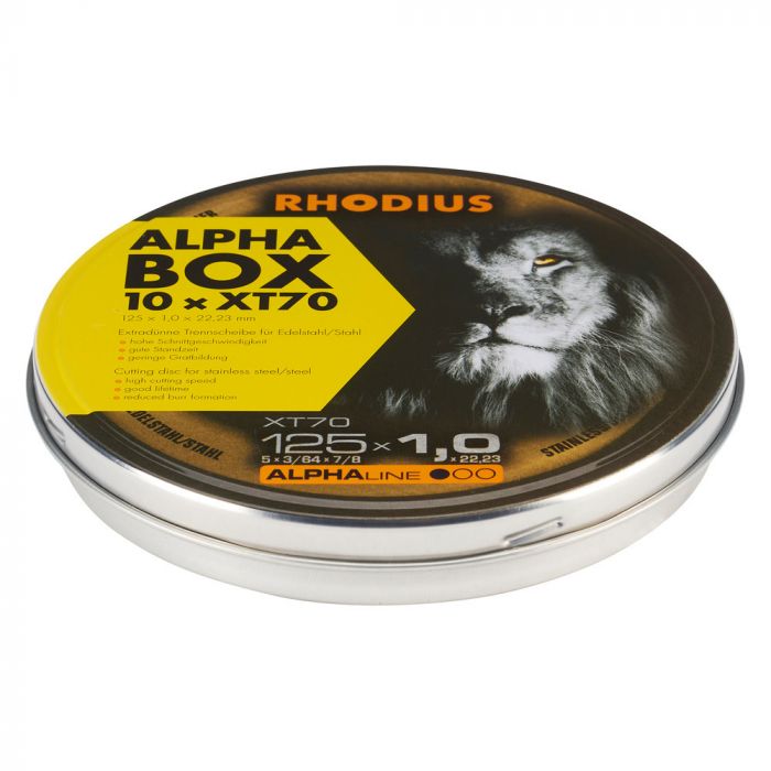RHODIUS XT70 DOORSLIJPSCHIJVEN 125 X 1,0 MM, BLIK 10 STUKS main product photo