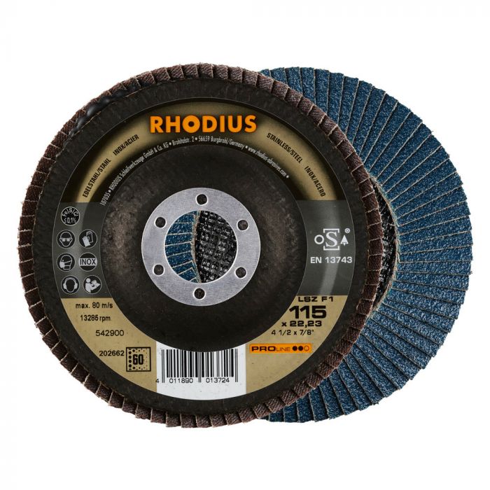 RHODIUS LAMELLENSCHIJVEN F1 115MM KORREL 60, 10 STUKS main product photo