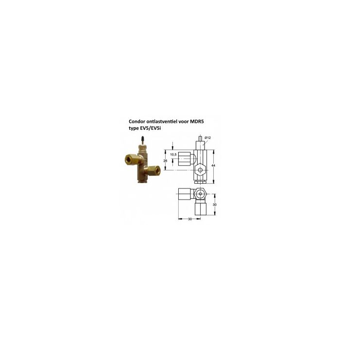 ONTLASTVENTIEL VOOR COMPRESSOR DRUKSCHAKELAAR CONDOR MDR5 TYPE EV5/EV5I main product photo