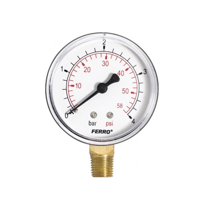 MANOMETER 1/4" O.A. Ø63 MM 0-4 BAR main product photo