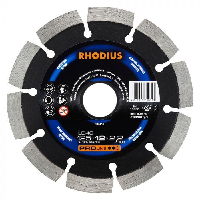 RHODIUS LD40 DIAMANTSLIJPSCHIJF 125MM X 2,2MM main product photo