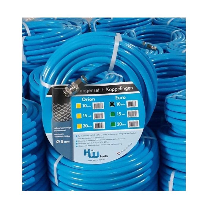 LUCHTSLANG BLAUW 15 MTR 8 MM KOMPLEET EURO SYSTEEM main product photo