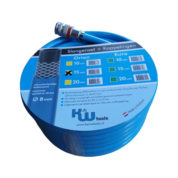 LUCHTSLANG BLAUW 15MTR. 8MM. JWL ORION main product photo
