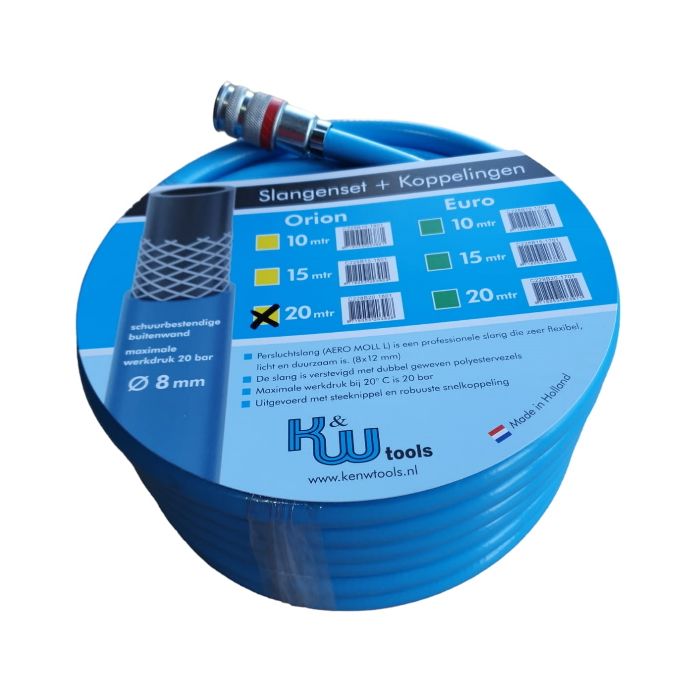 LUCHTSLANG BLAUW 20MTR. 8MM. JWL ORION main product photo