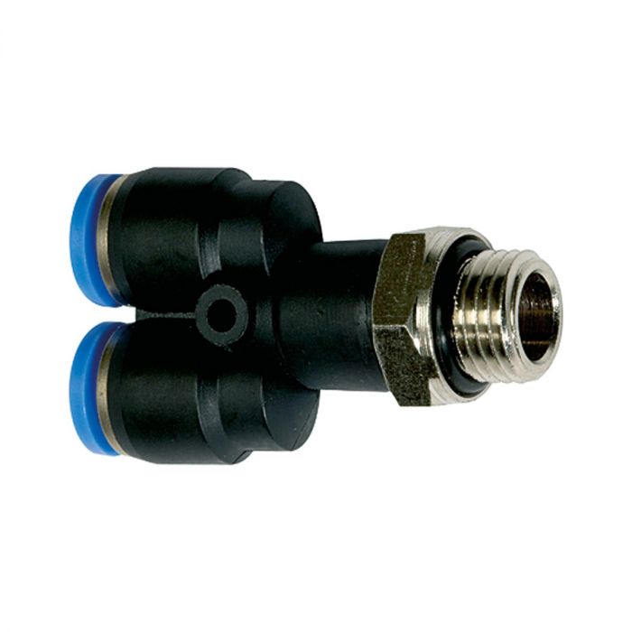 PERSLUCHT Y-STUK 8X6 MM X 3/8" UITW KUNSTSTOF KLEM main product photo
