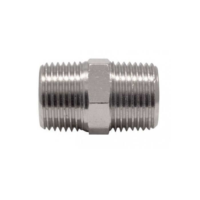 VERBINDINGSNIPPEL 3/4U X 3/4U MESSING VERNIKKELD main product photo