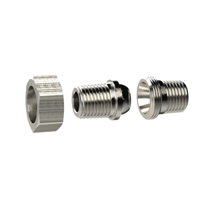 DRIE-DELIGE KOPPELING 1 1/2 BU MESSING VERNIKKELD main product photo