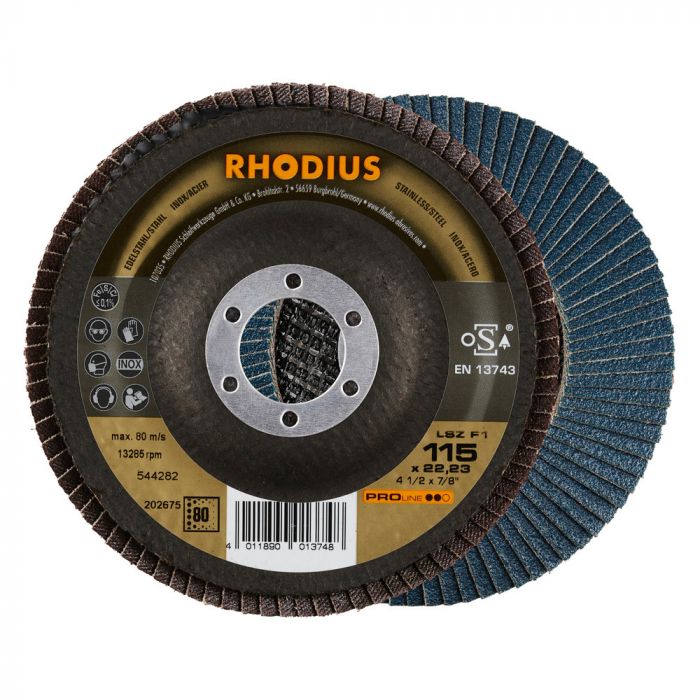 RHODIUS LAMELLENSCHIJVEN F1 115MM KORREL 80, 10 STUKS main product photo