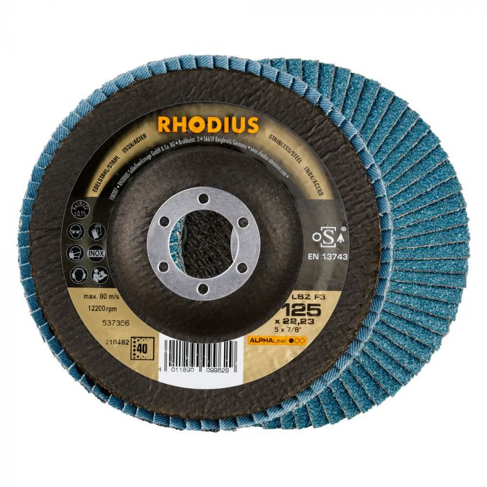 RHODIUS LAMELLENSCHIJVEN F3 125MM KORREL 40, 5 STUKS main product photo