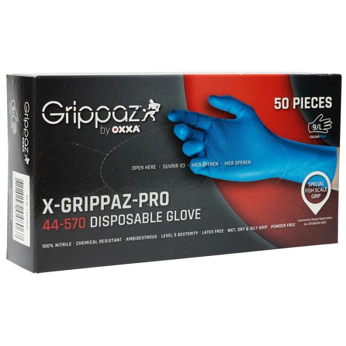 GRIPPAZ HANDSCHOEN BLAUW 246BL MAAT S 50 STUKS IN DOOS main product photo