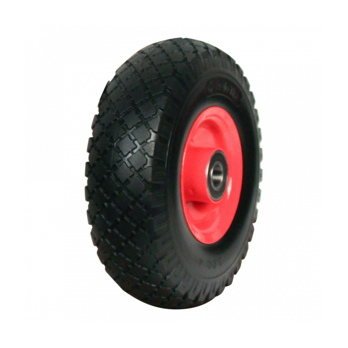 WIEL 3.00-4 PU BAND/STALEN VELG MET KOGELLAGER AS 20 MM main product photo