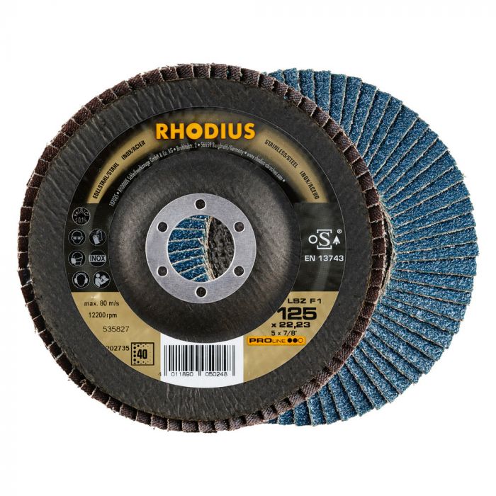 RHODIUS LAMELLENSCHIJVEN F1 125MM KORREL 40, 10 STUKS main product photo