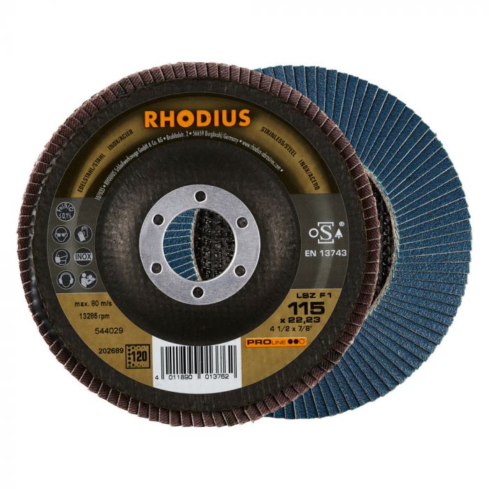 RHODIUS LAMELLENSCHIJVEN F1 115MM KORREL 120, 10 STUKS main product photo