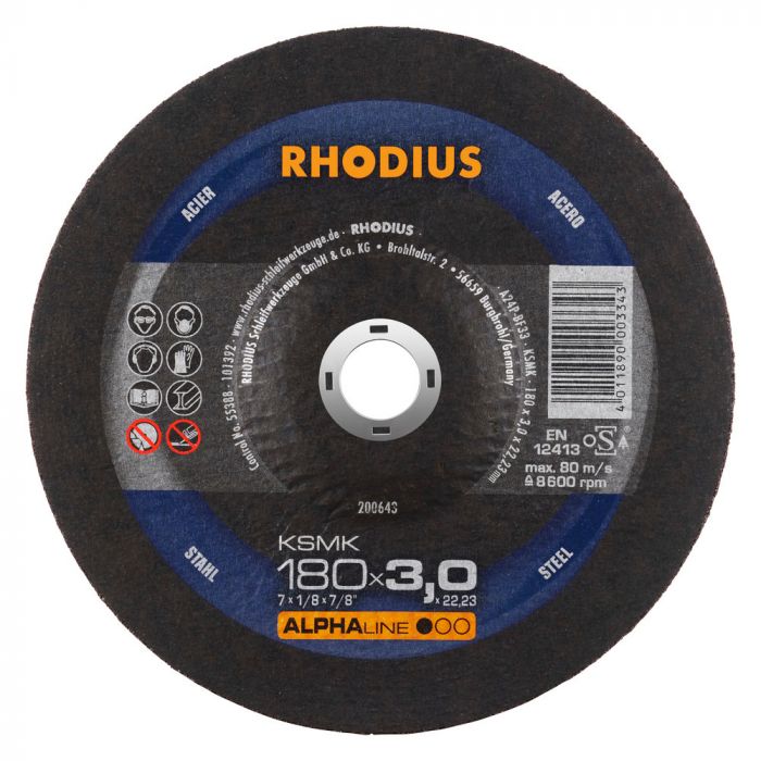 RHODIUS KSMK DOORSLIJPSCHIJVEN 180 X 3,0 MM, 25 STUKS main product photo