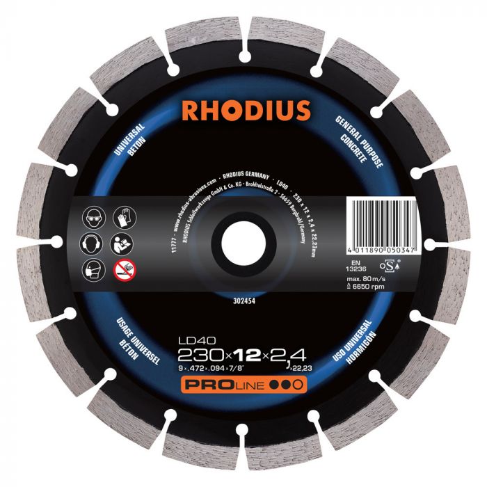 RHODIUS LD40 DIAMANTSLIJPSCHIJF 230MM X 2,4MM main product photo