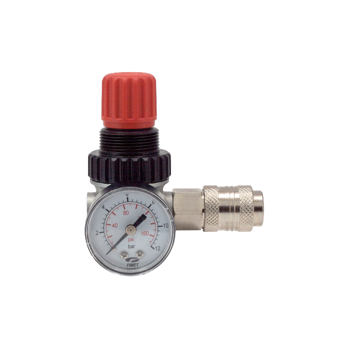 REDUCEERVENTIEL 1/4" MET MANOMETER EN UNIVERSELE SNELKOPPELING main product photo