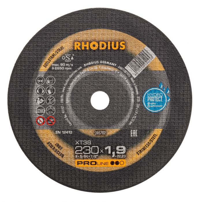 RHODIUS XT38 DOORSLIJPSCHIJVEN 230 X 1,9 MM, 25 STUKS main product photo