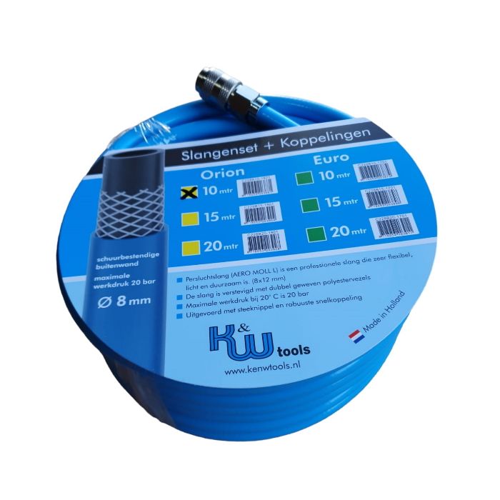 LUCHTSLANG BLAUW 10 MTR 8 MM KOMPLEET ORION SYSTEEM main product photo