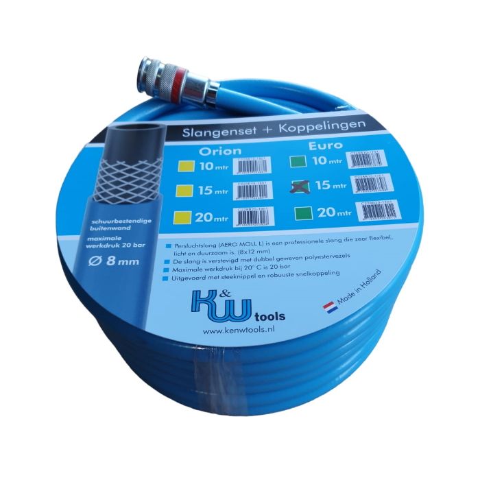 LUCHTSLANG BLAUW 15MTR. 8MM. JWL EURO main product photo