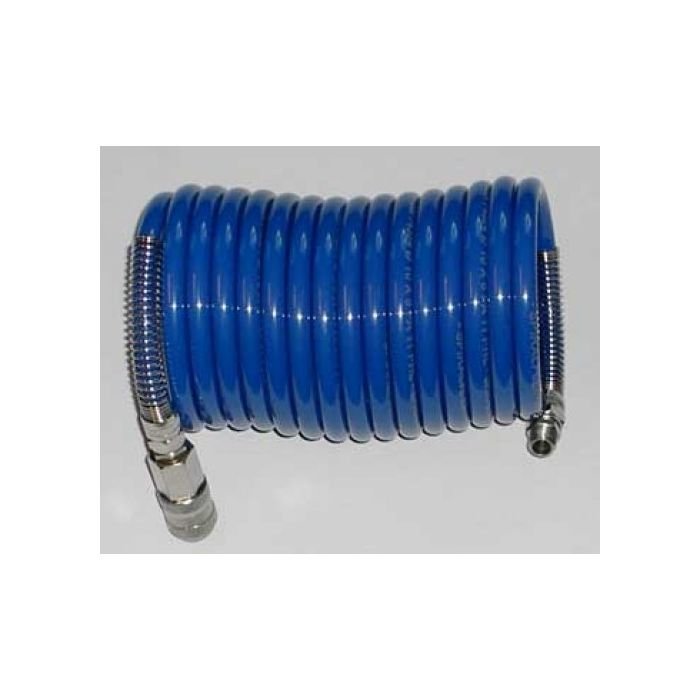 SPIRAALSLANG 10 MTR 8X10 MM KOPPELING UNIX1/4"UITW BLAUW main product photo