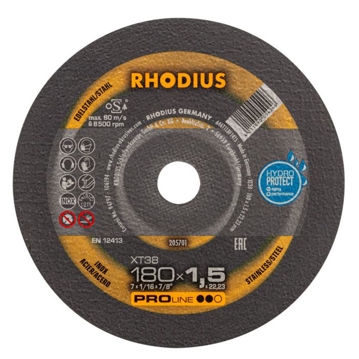 RHODIUS XT38 DOORSLIJPSCHIJVEN 180 X 1,5 MM, 25 STUKS main product photo