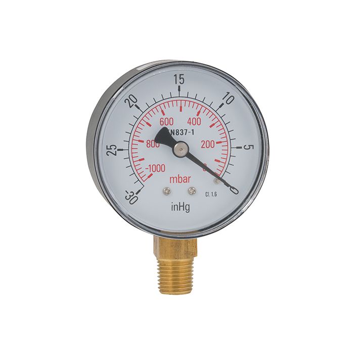 MANOMETER VACUUM 50 MM 1/4" -1 TOT 0 BAR O.A. main product photo