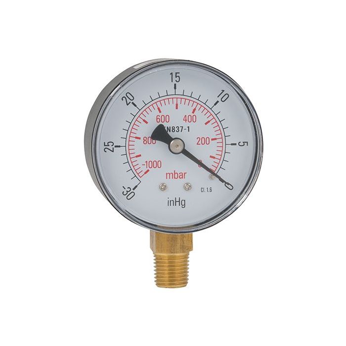 MANOMETER VACUUM 50 MM 1/8" -1 TOT 0 BAR O.A. main product photo