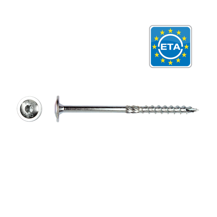 Tellerkopschroeven Verzinkt 6x80 T30 - 100 stuks main product photo