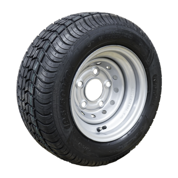 Luchtband + wiel 195/50 B10 (18x8.00-10) 6.00Ix10H2 ET-4 66,5/112/5 staal grijs