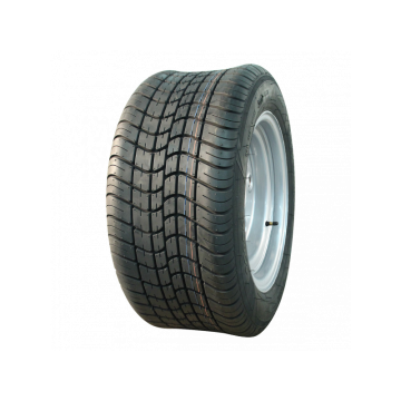 Luchtband + wiel 195/50 B10 (18x8.00-10) S-6502 6.00Ix10H2 ET-4 60/100/4 staal grijs