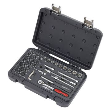 Sonic doppenassortiment met ratel 1/4" 46 delig
