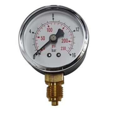 MANOMETER 1/4" O.A.  Ø 50 MM  0-16 BAR