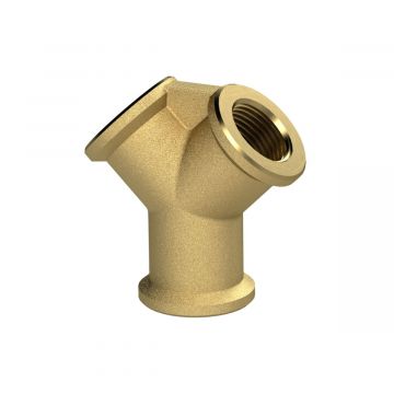 2-WEG VERDELER 3X3/8" I MESSING