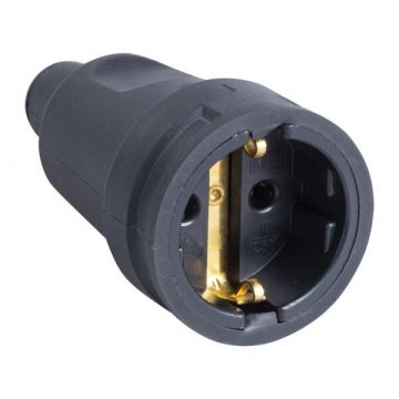 KONTRA STEKER RA RUBBER +TULE KOPP ZWART